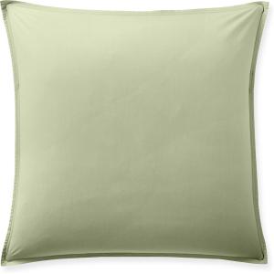 Taie d'oreiller percale de coton lavé vert d'eau 65x65 cm