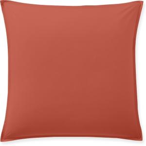 Taie d'oreiller percale de coton terre de sienne 65x65 cm