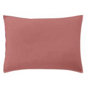 Taie d'oreiller percale de coton vieux rose 50x70 cm