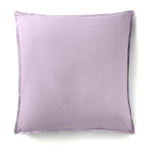 Taie d'oreiller percale lavée de coton rose 50x70