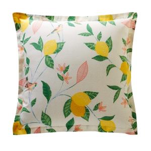Taie d'oreiller rectangulaire 50x70 en coton jaune citron
