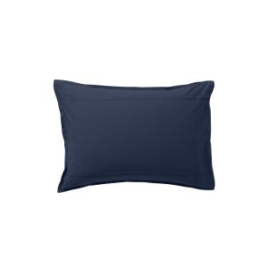 Taie d'oreiller rectangulaire coton brodé uni bleu 50 x 70…