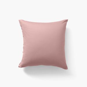 Taie d'oreiller rectangulaire coton lavé bio uni rose 50x70