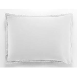Taie d'oreiller satin de coton blanc 50x70 cm