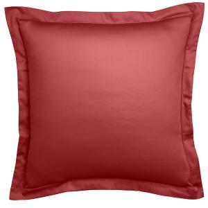 Taie d'oreiller   Satin de coton Coloris Rouge 50x75 cm