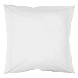 Taie d'oreiller unie en coton bio blanc 65x65 cm