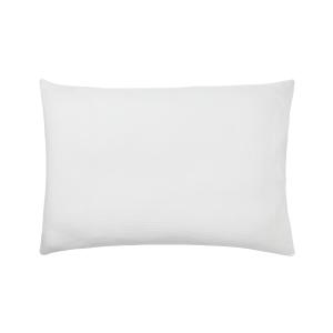 Taie d'oreiller unie en coton blanc 50x75