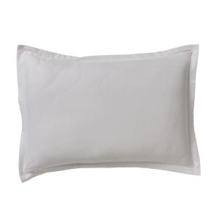 Taie d'oreiller unie en coton, Made in France blanc 50x70