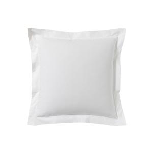 Taie d'oreiller unie en coton, Made in France blanc 63X63