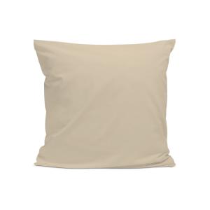 Taie d'oreiller unie en percale de coton lin 65x65cm