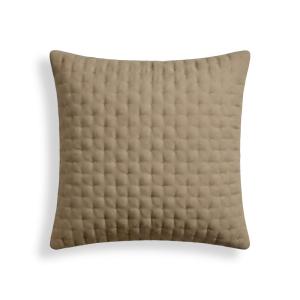 Taie d’oreiller unie matelassée marron 65x65 cm