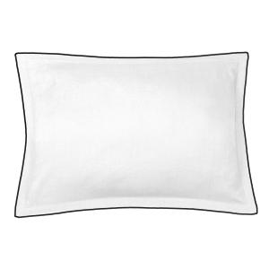 Taie d'oreiller (x1) 50x70 blanc / noir