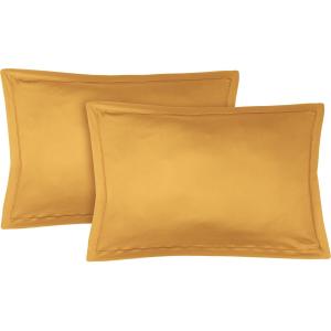 Taie d'oreiller (x2) 50x70 jaune safran