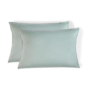 Taie d'oreiller (x2) coton bio & lyocell vert céladon 50x70