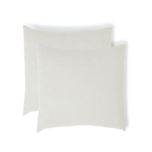 Taie d'oreiller (x2) gaze de coton blanc 65x65