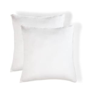 Taie d'oreiller (x2) satin lavé de coton bio blanc 65x65
