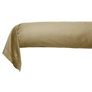 Taie de traversin 86x185 cm satin de coton beige