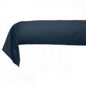 Taie de traversin 86x185 cm satin de coton bleu