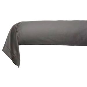 Taie de traversin 86x185 cm satin de coton  gris