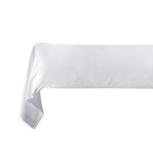 Taie de traversin 86x185 cm satin de coton rayé blanc
