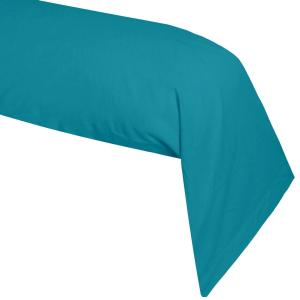 Taie de traversin coton bleu 45x185 cm