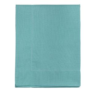 Taie de traversin en 100% coton turquoise 43x135 cm