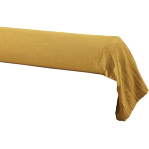 Taie de traversin en gaze de coton safran 85x185 cm