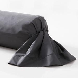 Taie de traversin en Percale Anthracite 140 cm cm