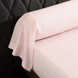 Taie de traversin percale rose clair 43x210 cm