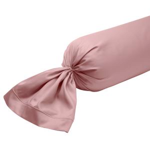 Taie de traversin   Satin de coton Coloris Rose 160 cm