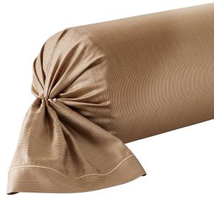 Taie de traversin satin marron 43x210 cm