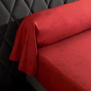 Taie de traversin satin rouge 43x210 cm