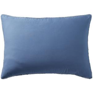 Taie sac en coton bleu azur 50x70