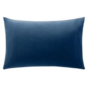 Taie sac en coton bleu denim 65x65cm