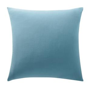 Taie sac en coton bleu glacier 65x65