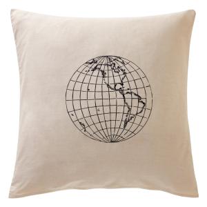 Taie sac en coton gris 65x65cm