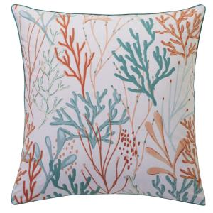 Taie sac en coton orange corail 50x70cm