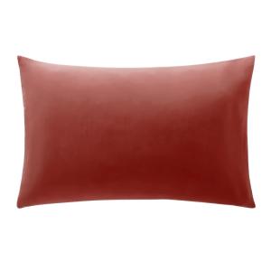 Taie sac en coton orange sienne 63x63cm