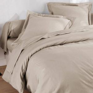 Taie sac en lin blanc craie 63x63cm