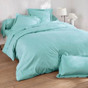 Taie sac en lin bleu aqua 50x70