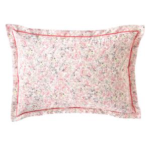 Taie volant 65x65 rose en coton