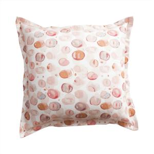 Taie volant en coton rose 63x63