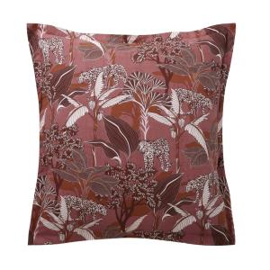 Taie volant en coton rose bois de rose 63x63cm