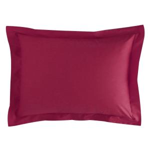 Taie volant en coton rose indien 50x70cm