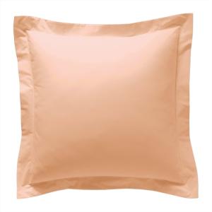 Taie volant en coton rose nude 50x70cm