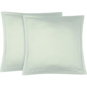 Taies d'oreiller (x2) 65x65 vert amande