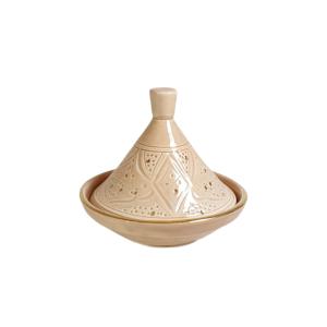 Tajine en céramique beige doré  D14 cm