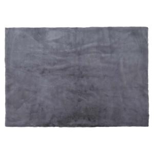 Tapis  120x170cm imitation fourrure fine gris anthracite