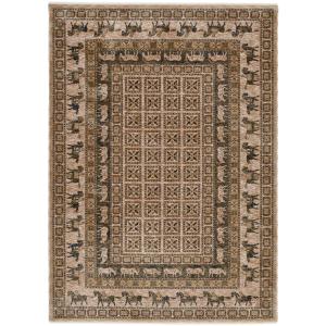 Tapis à bordure classique en polyester beige multicolore 40…