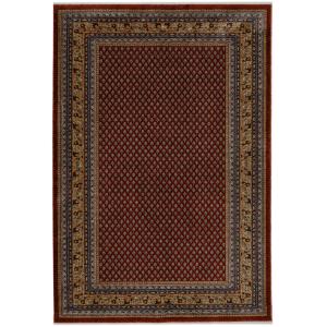 Tapis à bordure classique en polyester rouge multicolore 60…